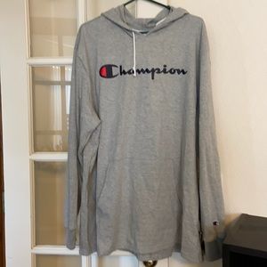 Champion gray 2XL hooded shirt